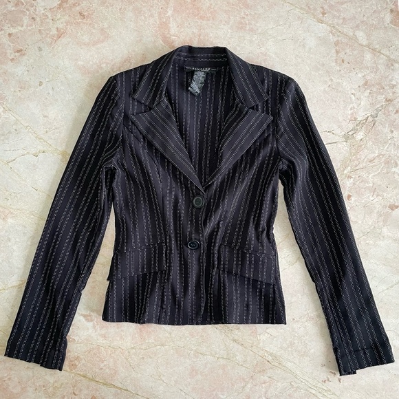 Rampage Grunge striped stitched fitted blazer - Picture 1 of 4